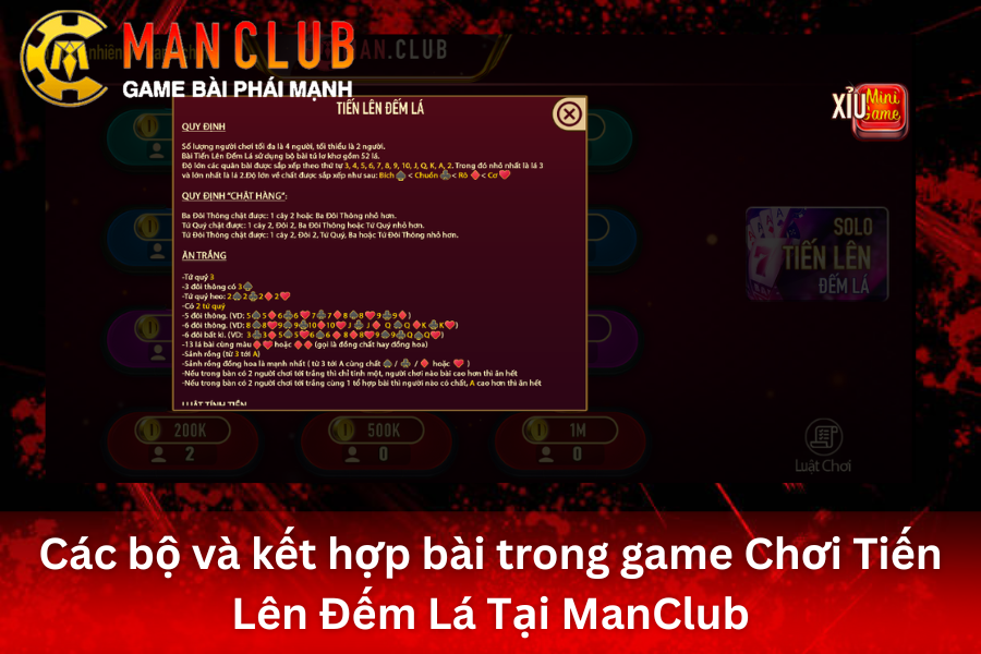 Hướng Dẫn Chơi Tiến Lên Đếm Lá Tại ManClub chi tiết