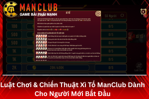 Hướng dẫn cách chơi xì tố ManClub
